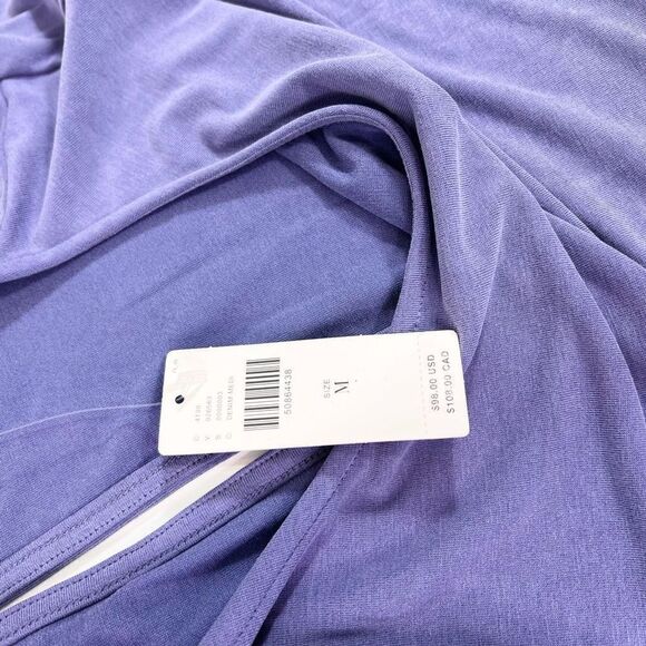 Anthropologie Shift Dress Women's Medium Bell Sleeve Keyhole Purple Mini NEW - Picture 6 of 12